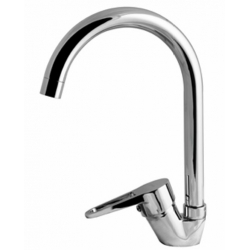 Смеситель для кухни Turdus 08 K, однорычажный, поворотный излив, хром