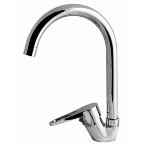 Смеситель для кухни Turdus 08 K, однорычажный, поворотный излив, хром купить в интернет магазине Санрай73