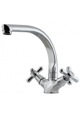 Смеситель для кухни Turdus 16 K, двухвентильный, поворотный излив, хром