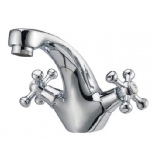 Смеситель для раковины Turdus 05 R, двухвентильный, С-излив, хром купить в интернет магазине Санрай73