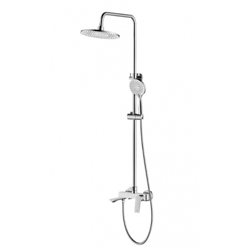 Душевая система Valfex Adara Chrome, однорычажная, излив, тропический и ручной душ, штанга, хром купить в интернет магазине Санрай73