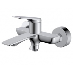 Смеситель для ванны Valfex Adara Chrome, однорычажный, короткий излив, ручной душ, хром