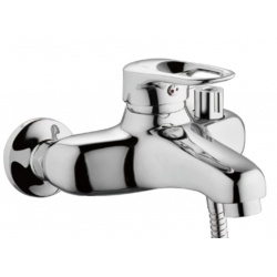 Смеситель для ванны Valfex Alioth Chrome, однорычажный, короткий излив, ручной душ, хром