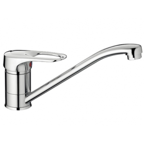 Смеситель для кухни Valfex Alioth Chrome, однорычажный, длинный излив, хром купить в интернет магазине Санрай73