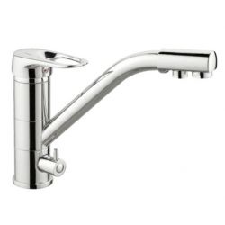 Смеситель для кухни Valfex Alioth Chrome, с выходом для фильтра, длинный излив, хром