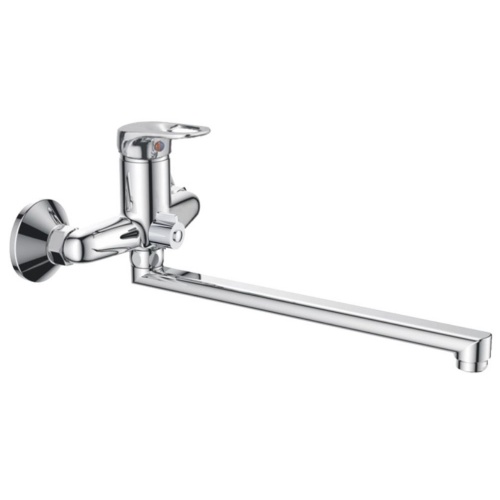 Смеситель для ванны Valfex Altarin Chrome, однорычажный, длинный излив, ручной душ, хром купить в интернет магазине Санрай73