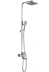Душевая система Valfex Antares Chrome, однорычажная, излив, тропический и ручной душ, штанга, хром