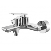 Смеситель для ванны Valfex Aquila Chrome, однорычажный, короткий излив, ручной душ, хром