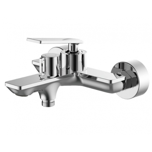 Смеситель для ванны Valfex Aquila Chrome, однорычажный, короткий излив, ручной душ, хром купить в интернет магазине Санрай73