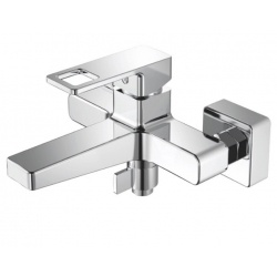 Смеситель для ванны Valfex Arcadia Chrome, однорычажный, короткий излив, ручной душ, хром