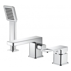 Смеситель для ванны Valfex Arcadia Chrome, встраиваемый на борт на 3 отверстия, короткий излив