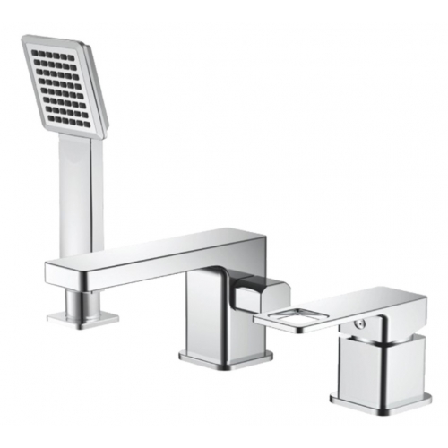 Смеситель для ванны Valfex Arcadia Chrome, встраиваемый на борт на 3 отверстия, короткий излив купить в интернет магазине Санрай73
