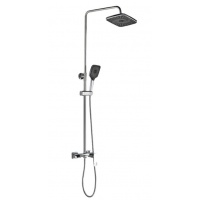 Душевая система Valfex Arcadia Chrome, однорычажная, излив, тропический и ручной душ, штанга, хром