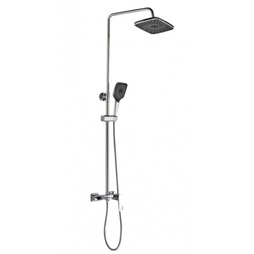 Душевая система Valfex Arcadia Chrome, однорычажная, излив, тропический и ручной душ, штанга, хром купить в интернет магазине Санрай73