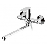 Смеситель для ванны Valfex Argo Chrome, однорычажный, длинный излив, ручной душ, хром