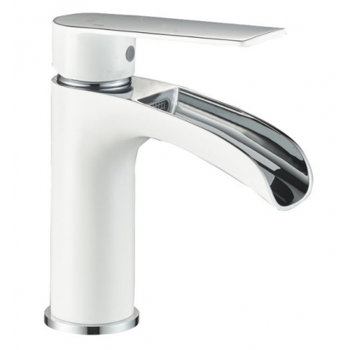 Смеситель для раковины Valfex Argo White, однорычажный, каскадный излив, белый/хром купить в интернет магазине Санрай73