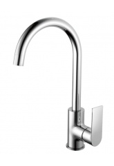 Смеситель для кухни Valfex Argo Chrome, однорычажный, высокий излив, хром