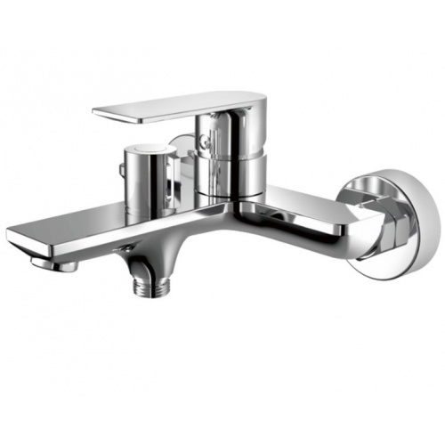 Смеситель для ванны Valfex Argo Chrome, однорычажный, короткий излив, ручной душ, хром купить в интернет магазине Санрай73