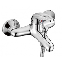 Смеситель для ванны Valfex Ascella Chrome, однорычажный, короткий излив, ручной душ, хром