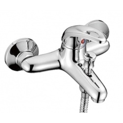 Смеситель для ванны Valfex Ascella Chrome, однорычажный, короткий излив, ручной душ, хром