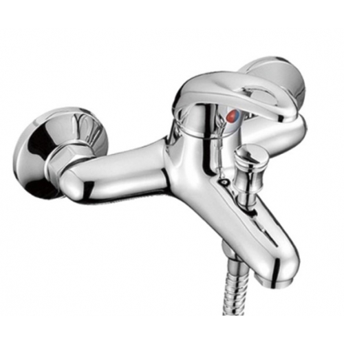 Смеситель для ванны Valfex Ascella Chrome, однорычажный, короткий излив, ручной душ, хром купить в интернет магазине Санрай73