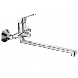 Смеситель для ванны Valfex Centauri Chrome, однорычажный, длинный излив, ручной душ, хром