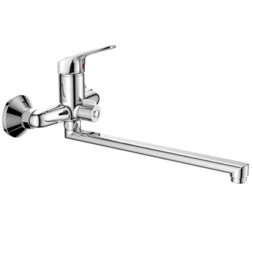 Смеситель для ванны Valfex Centauri Chrome, однорычажный, длинный излив, ручной душ, хром купить в интернет магазине Санрай73