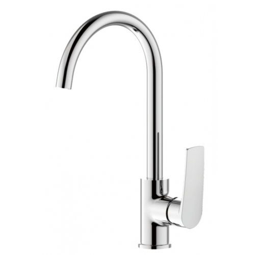 Смеситель для кухни Valfex Gemini Chrome, однорычажный, высокий излив, хром купить в интернет магазине Санрай73