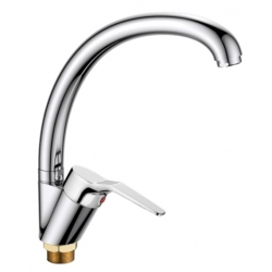 Смеситель для кухни Valfex Lyra Chrome, однорычажный, С-излив, хром