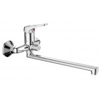 Смеситель для ванны Valfex Proxima Chrome, однорычажный, длинный излив, ручной душ, хром