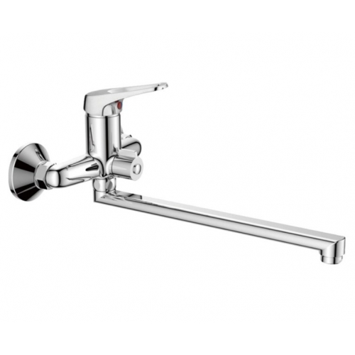 Смеситель для ванны Valfex Proxima Chrome, однорычажный, длинный излив, ручной душ, хром купить в интернет магазине Санрай73