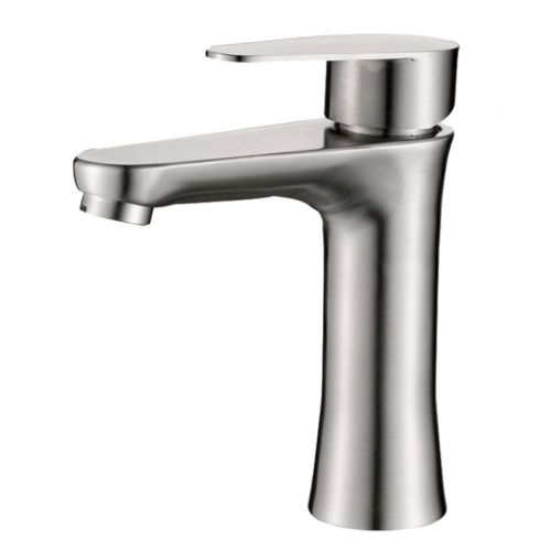 Смеситель для раковины Valfex Rigel Steel, однорычажный, средний Г-излив, сталь купить в интернет магазине Санрай73