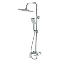 Душевая система Valfex Sarin Chrome, однорычажная, излив, тропический и ручной душ, штанга, хром