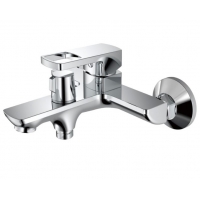 Смеситель для ванны Valfex Taurus Chrome, однорычажный, короткий излив, ручной душ, хром