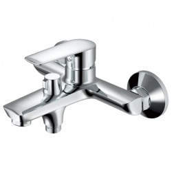 Смеситель для ванны Valfex Elara Chrome, однорычажный, короткий излив, ручной душ, хром