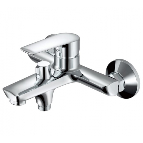 Смеситель для ванны Valfex Elara Chrome, однорычажный, короткий излив, ручной душ, хром купить в интернет магазине Санрай73