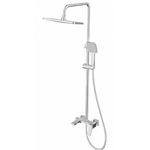 Душевая система Valfex Vega Chrome, однорычажная, излив, тропический и ручной душ, штанга, хром купить в интернет магазине Санрай73