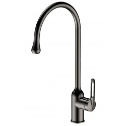 Смеситель для кухни Valfex Veritate Steel Graphite, однорычажный, высокий излив, графит