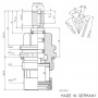 Кран-букса Vidima керамика 1/2", 20 шлицов, для смесителей Vidima, Grohe, Ideal standard