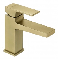 Смеситель для раковины VIEIR V393511S, однорычажный, Г-излив, золото