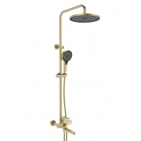 Душевая система VIEIR V283562S однорычажная, поворотный излив, ручной и тропический душ, штанга, зол