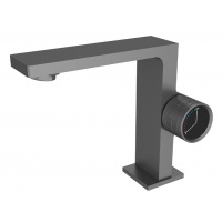Смеситель для раковины VIEIR V323511G одноручковый, Г-излив, графит металлический