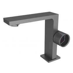 Смеситель для раковины VIEIR V323511G одноручковый, Г-излив, графит металлический