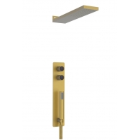 Душевая система VIEIR  V323563S встраиваемая, двуручковая, ручной и тропический душ, золото матовое