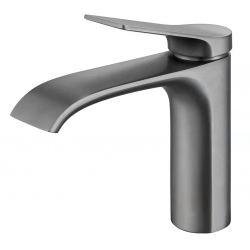 Смеситель для раковины VIEIR V343511G, однорычажный, Г-излив, графит металлический