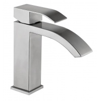 Смеситель для раковины VIEIR V303511, нержавеющая сталь, однорычажный, Г-излив