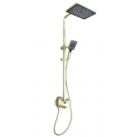 Душевая система VIEIR V393562S, однорычажный, излив, ручной душ, тропический душ, штанга, золото