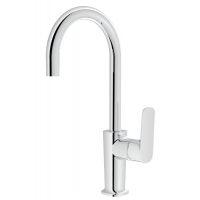 Смеситель для кухни VIEIR V073523, однорычажный, высокий излив, хром