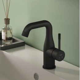 Смеситель для раковины VIEIR V403514C, однорычажный, средний излив, черный