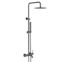 Душевая система VIEIR V403562G однорычажная, излив, ручной и тропический душ, штанга, графит